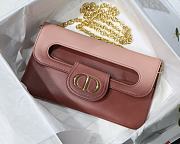 DIOR MEDIUM DOUBLE BAG PINK GRADIENT M8641 SIZE 28 CM - 4