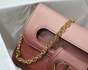 DIOR MEDIUM DOUBLE BAG PINK GRADIENT M8641 SIZE 28 CM - 3