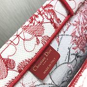 DIOR BOOK TOTE RED AND WHITE D-ROYAUME D'AMOUR EMBROIDERY M1286 SIZE 41.5 CM - 6