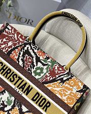 DIOR SMALL BOOK TOTE PAISLEY BROWN EMBROIDERY M1296 SIZE 36.5 CM - 6