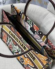 DIOR SMALL BOOK TOTE PAISLEY BROWN EMBROIDERY M1296 SIZE 36.5 CM - 4