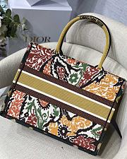 DIOR SMALL BOOK TOTE PAISLEY BROWN EMBROIDERY M1296 SIZE 36.5 CM - 3