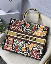 DIOR BOOK TOTE PAISLEY BROWN EMBROIDERY M1286 SIZE 41.5 CM - 1