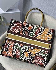 DIOR BOOK TOTE PAISLEY BROWN EMBROIDERY M1286 SIZE 41.5 CM - 3