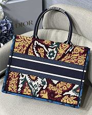 DIOR SMALL BOOK TOTE PAISLEY BLUE EMBROIDERY M1296 SIZE 36.5 CM - 6