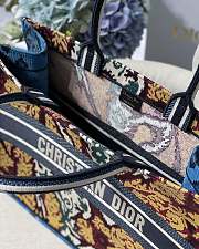 DIOR SMALL BOOK TOTE PAISLEY BLUE EMBROIDERY M1286 SIZE 41.5 CM - 6