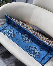 DIOR SMALL BOOK TOTE PAISLEY BLUE EMBROIDERY M1286 SIZE 41.5 CM - 2