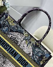 DIOR SMALL BOOK TOTE BLUE DIOR CONSTELLATION EMBROIDERY M1296 SIZE 36.5 CM - 5