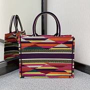 DIOR SMALL BOOK TOTE COLORFUL RHOMBUS M1296 SIZE 36 CM - 2