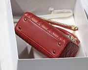 DIOR MINI AMOUR MY ABCDIOR LADY BAG RED M0505 SIZE 17 CM - 2