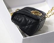 DIOR MICRO CARO BAG CANNAGE CALFSKIN BLACK S2022 SIZE 13 CM - 6