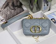 DIOR MICRO CARO BAG CANNAGE CALFSKIN CLOUD BLUE S2022 SIZE 13 CM - 1