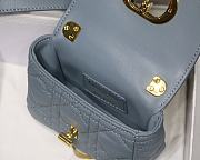 DIOR MICRO CARO BAG CANNAGE CALFSKIN CLOUD BLUE S2022 SIZE 13 CM - 6