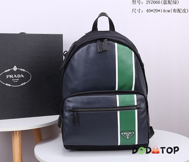 PRADA SAFFIANO LEATHER BACKPACK GREEN 2VZ066 SIZE 29 x 40 x 14 CM - 1