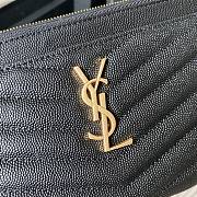 YSL MONOGRAM BILL POUCH GOLD METAL 636312 SIZE 20 CM - 2