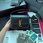 YSL SOLFERINO SMALL SATCHEL CROCODILE PATTERN 634306 SIZE 19 CM - 1