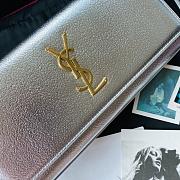 YSL KATE CLUTCH SMOOTH LEATHER SILVER 326079 SIZE 27 x 12.5 x 5 CM - 6