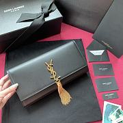 YSL KATE CLUTCH SMOOTH LEATHER WITH TASSEL 326079 SIZE 27 CM - 1