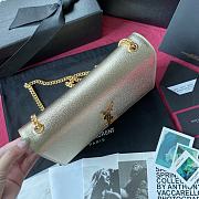 YSL KATE SMALL CLUTCH BAG SMOOTH LEATHER GOLD 326076 SIZE 24 CM - 3