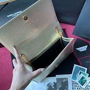 YSL KATE SMALL CLUTCH BAG SMOOTH LEATHER GOLD 326076 SIZE 24 CM - 4