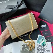 YSL KATE SMALL CLUTCH BAG SMOOTH LEATHER GOLD 326076 SIZE 24 CM - 5