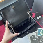 YSL NIKI BABY IN FROSTED LEATHER BLACK 533037 SIZE 22 CM - 5