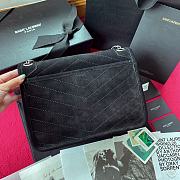 YSL NIKI MEDIUM IN FROSTED LEATHER BLACK 498894 SIZE 28 CM - 6