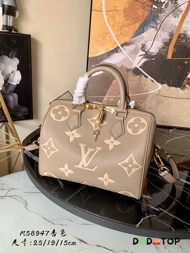 LV SPEEDY BANDOULIÈRE 25 BAG TURTLEDOVE/CREME M58947 SIZE 25 CM - 1