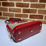 GUCCI HORSEBIT 1955 SMALL TOP HANDLE RED GG 621220 SIZE 25 CM - 2