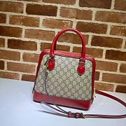 GUCCI HORSEBIT 1955 SMALL TOP HANDLE RED GG 621220 SIZE 25 CM - 3