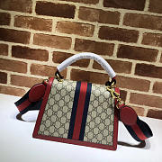 GUCCI QUEEN MARGARET GG SMALL HANDLE BAG RED 476541 SIZE 25.5 CM - 3