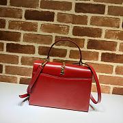 GUCCI SYLVIE 1969 SMALL TOP HANDLE BAG RED 602781 SIZE 26 CM - 5