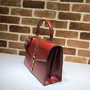 GUCCI SYLVIE 1969 SMALL TOP HANDLE BAG RED 602781 SIZE 26 CM - 2