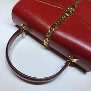 GUCCI SYLVIE 1969 SMALL TOP HANDLE BAG RED 602781 SIZE 26 CM - 4