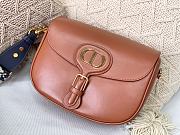 DIOR LARGE BOBBY BAG BROWN WITH OBLIQUE STRAP M9320 SIZE 27 CM - 2