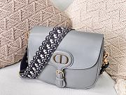 DIOR LARGE BOBBY BAG GRAY WITH OBLIQUE STRAP M9320 SIZE 27 CM - 1