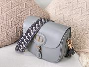DIOR LARGE BOBBY BAG GRAY WITH OBLIQUE STRAP M9320 SIZE 27 CM - 4