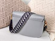 DIOR LARGE BOBBY BAG GRAY WITH OBLIQUE STRAP M9320 SIZE 27 CM - 6