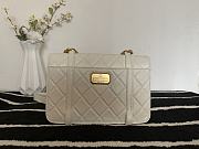 CHANEL MESSENGER FLAP BAG WHITE AS2696 25 CM - 4