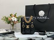 CHANEL MINI MESSENGER FLAP BAG BLACK AS2695 17 CM - 1