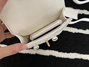 CHANEL MINI MESSENGER FLAP BAG WHITE AS2695 17 CM  - 2