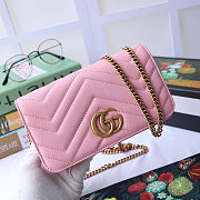 GUCCI GG MARMONT MINI BAG PASTEL PINK 488426 SIZE 18 CM - 2