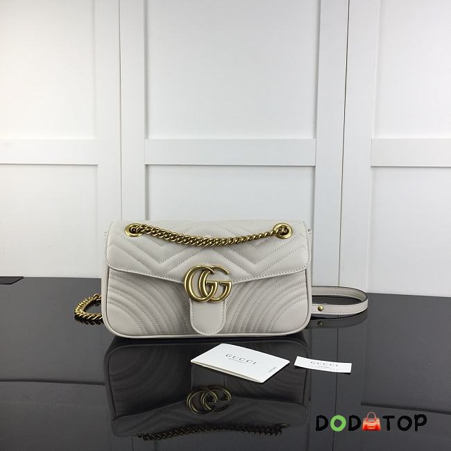 GUCCI GG MARMONT SMALL WHITE ‎443497 SIZE 26 CM - 1