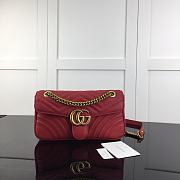 GUCCI GG MARMONT SMALL RED ‎443497 SIZE 26 CM - 1