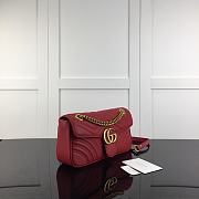 GUCCI GG MARMONT SMALL RED ‎443497 SIZE 26 CM - 2