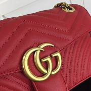 GUCCI GG MARMONT SMALL RED ‎443497 SIZE 26 CM - 6