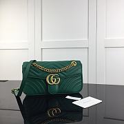 GUCCI GG MARMONT SMALL EMERALD GREEN ‎443497 SIZE 26 CM - 1