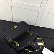 GUCCI GG MARMONT SMALL BLACK ‎LEATHER 443497 SIZE 26 CM - 3