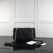 GUCCI GG MARMONT SMALL BLACK ‎LEATHER 443497 SIZE 26 CM - 4