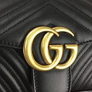 GUCCI GG MARMONT SMALL BLACK ‎LEATHER 443497 SIZE 26 CM - 6